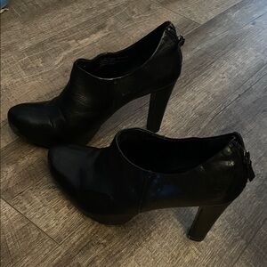 Franco Sarto Sleek Black Ankle Boots